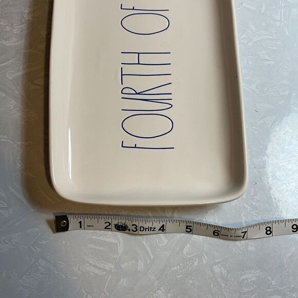 NWT Rae Dunn ceramic FORTH OF JULY platter/plate - Picture 5 of 5